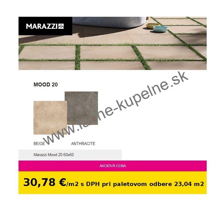 MARAZZI MOOD 20 PORPHYRY 60x60x2 cm dlažba na terče 2 cm