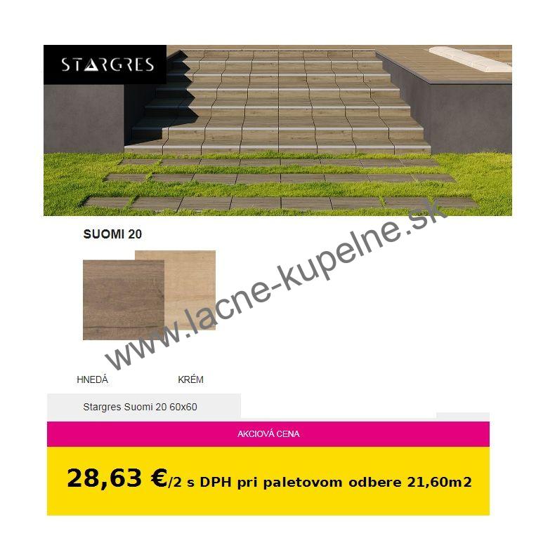 SUOMI 20 STARGRES 60x60x2 cm dlažba na terče 2 cm, dlažba na terasu
