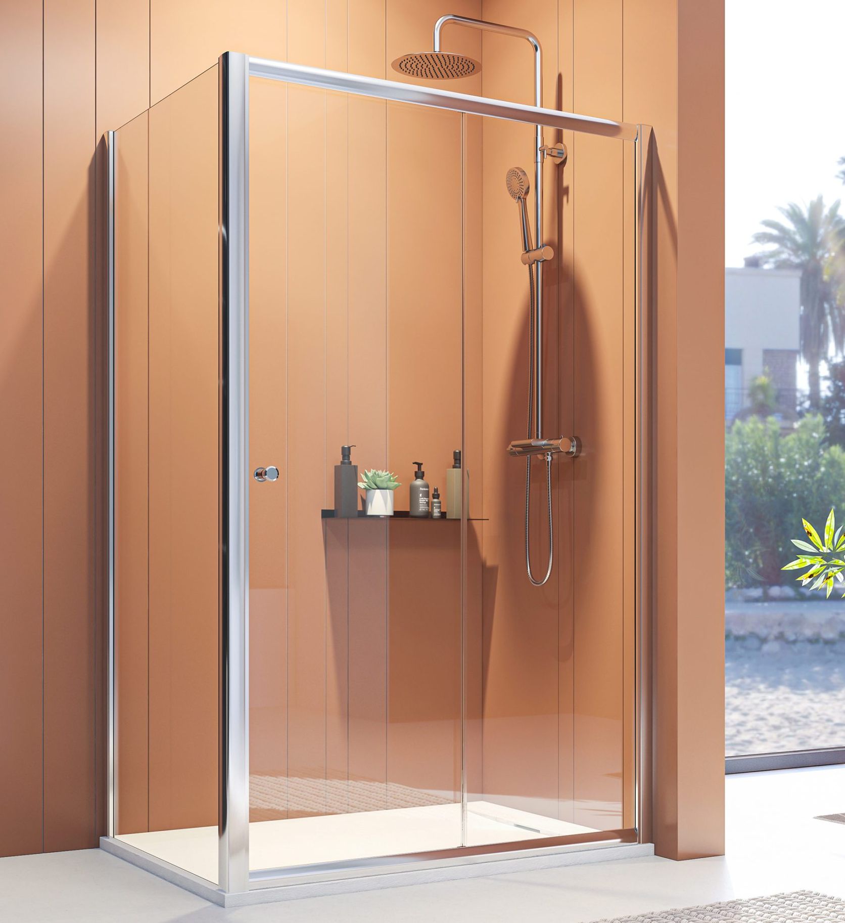 Aquatek FAMILY R23 120x80 cm Sprchový kút obdĺžnikový chrómový