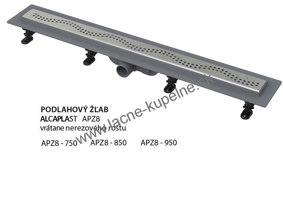 Podlahový žľab Alcaplast APZ8-750, APZ8-850, APZ8-950
