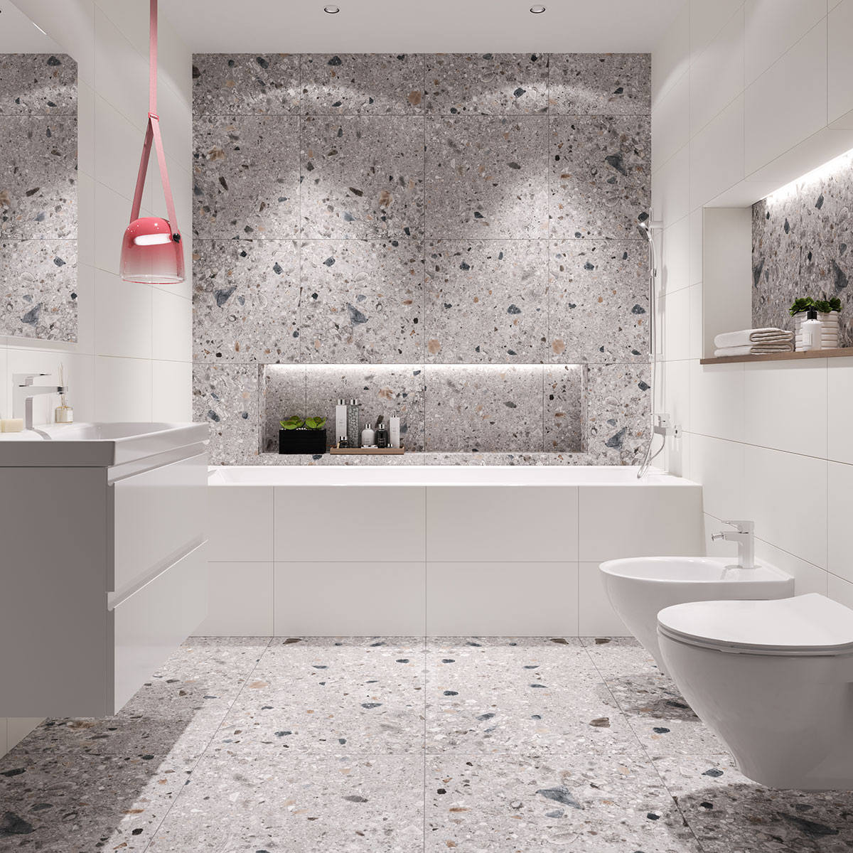 CERSANIT BRAND ROCK 60x60 cm dlažba terazzo rektifikovaná mrazuvzdorná