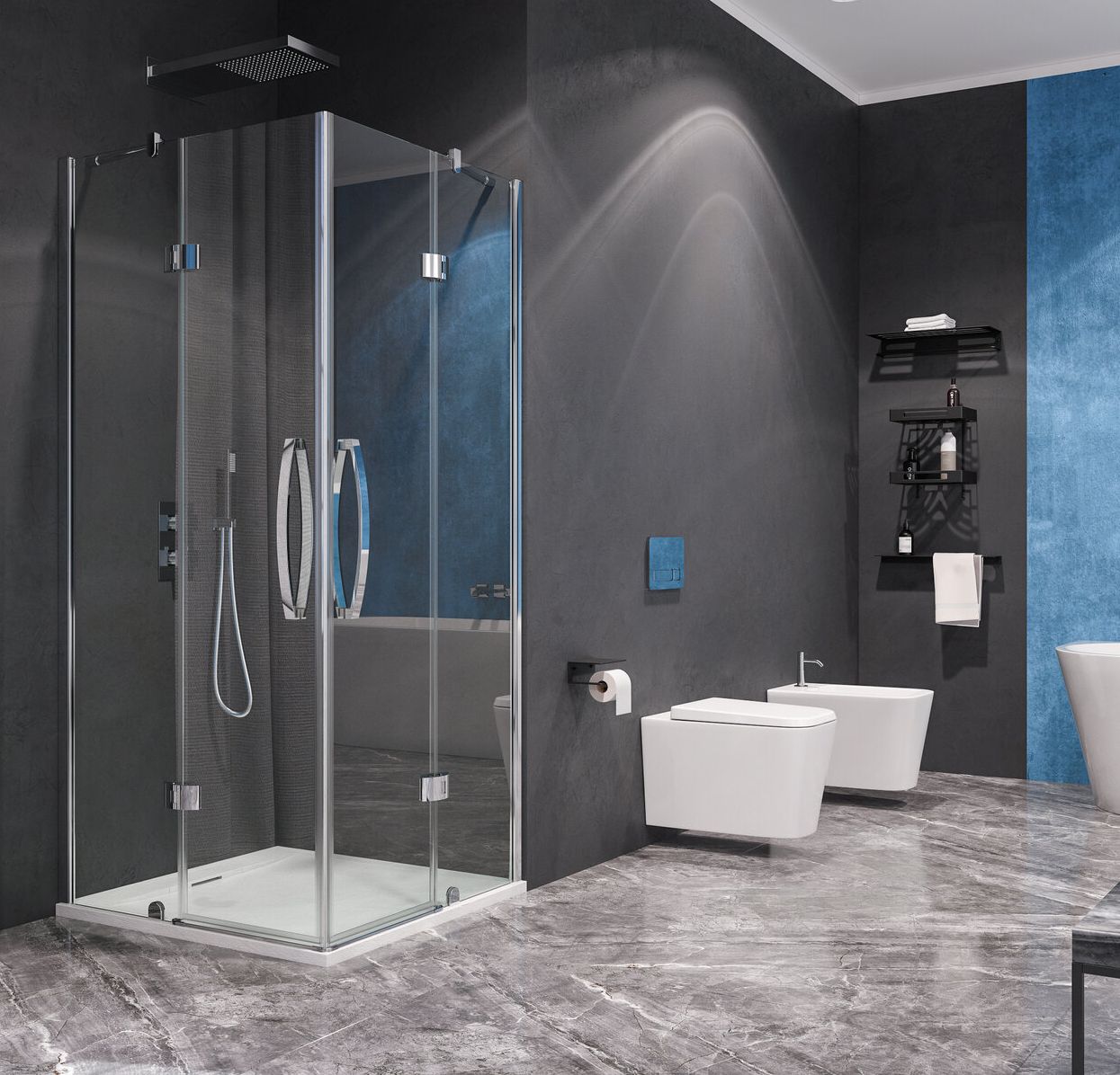 Aquatek EXTRA A4 90x90 Sprchový kút štvorcový chrómový