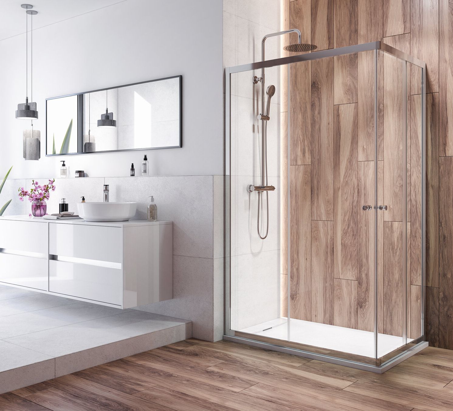 Aquatek HOLIDAY R24 120x80 Sprchový kút obdĺžnikový chrómový