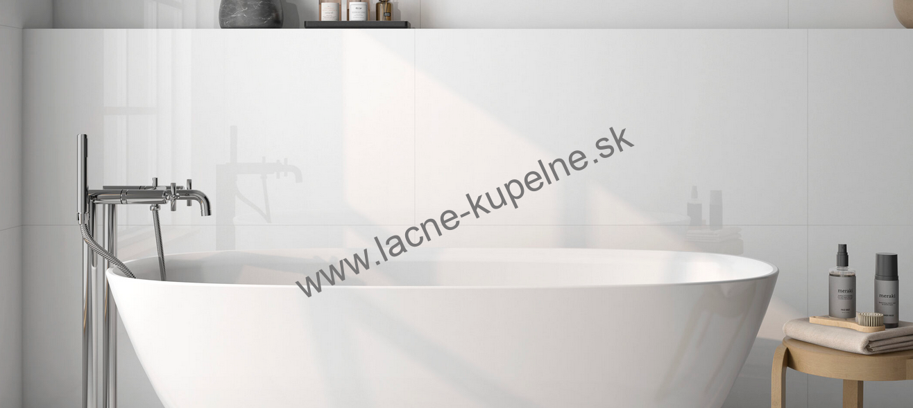 PRISSMACER CERAMICA ESS.ICE WHITE 60x120 cm, biela lesklá dlažba