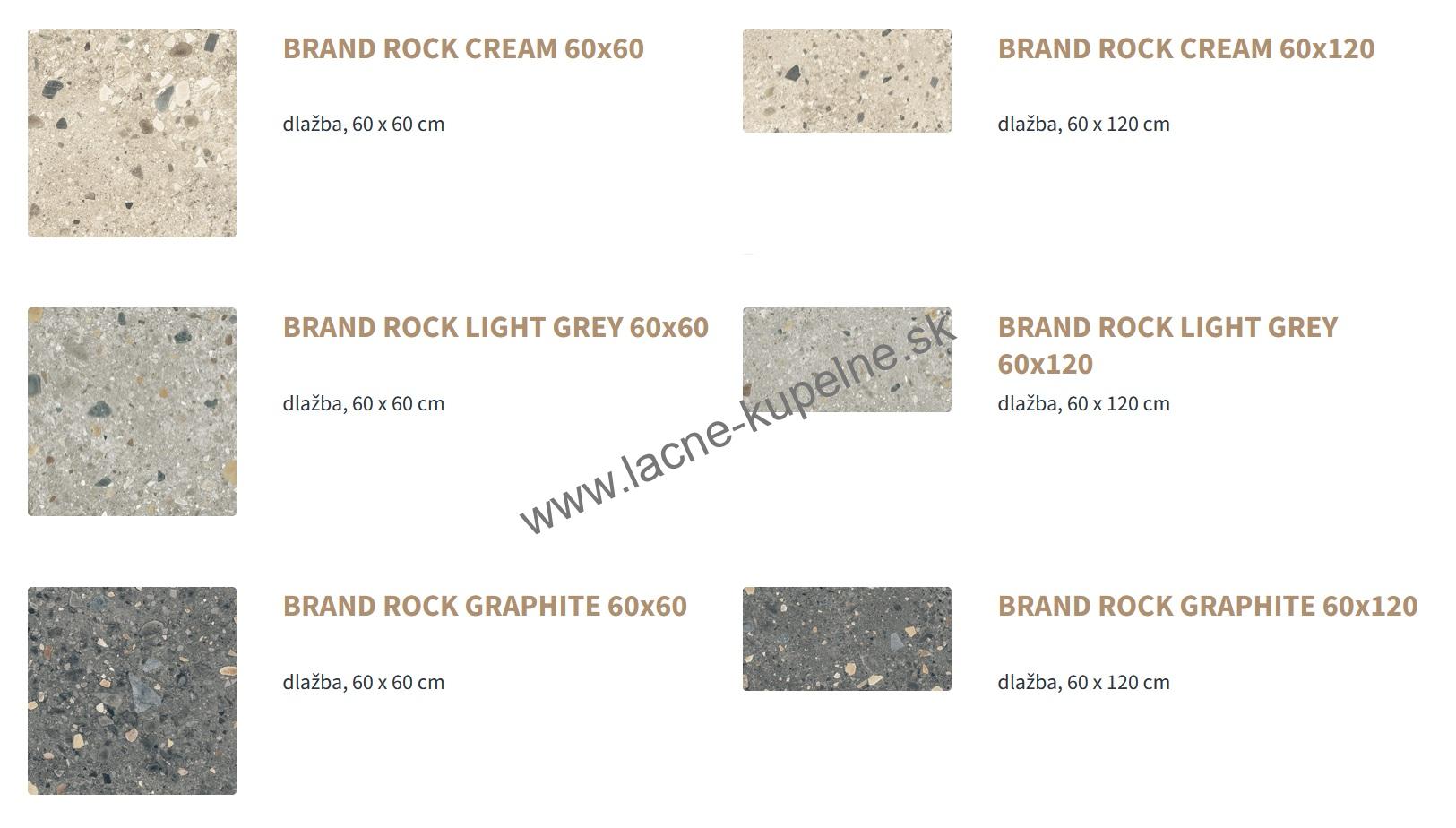 CERSANIT BRAND ROCK 60x60 cm, 60x120 cm dlažba terazzo rektifikovaná mrazuvzdorná
