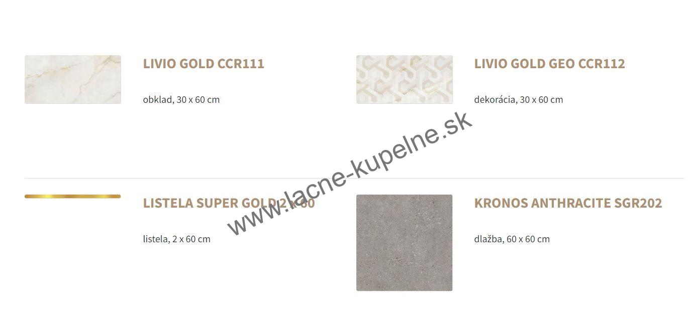 Ceramika Color LIVIO GOLD 30x60 cm obklad do kúpeľne -15%
