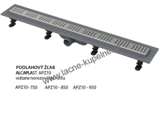 Podlahový žľab Alcaplast APZ10-750, APZ10-850, APZ10-950