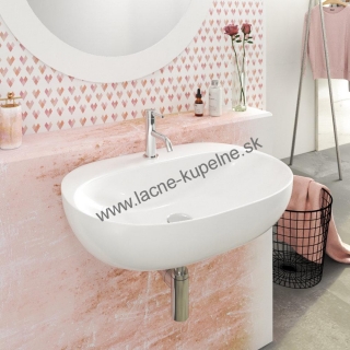 LOVE oválne keramické umývadlo na stenu 600x410x150 mm