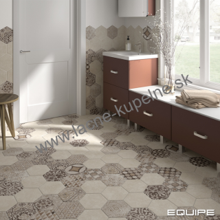 EQUIPE HEXATILE CEMENT HEXAGON 17,5x20 cm matná dlažba, matný obklad
