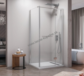 Aquatek CRYSTAL R13 100x80 cm Sprchový kút obdĺžnikový chrómový