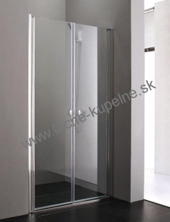 Aquatek GLASS B2 Sprchové dvere CHRÓMOVÉ 70, 75, 80, 85, 90, 95, 100 cm