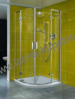 Aquatek VIP2000 S7 90x90 cm Sprchový kút oblúkový, chrómový