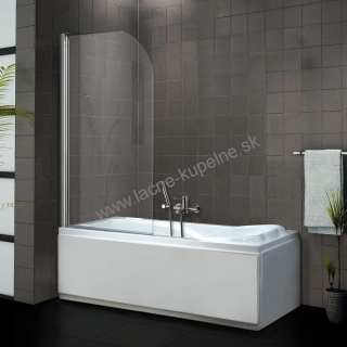 Aquatek FAMILY L1 140x80 cm Vaňová sprchová zástena chrómová