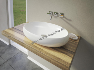 BIBI oválne keramické umývadlo na dosku 570x390x130 mm